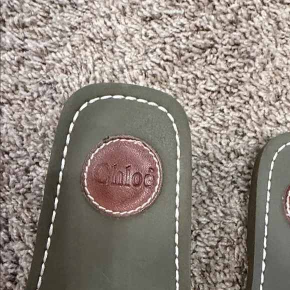 Chloé Sandals - Cream and Green - Picture 2 of 4